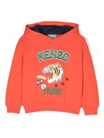 Kenzo Kids hoodie en coton à logo imprimé - Rouge - thumbnail