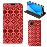 Huawei P40 Lite Hoesje met Magneet Batik Rood