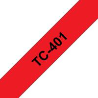 Brother TC-401 Labeltape Tapekleur: Rood Tekstkleur: Zwart 12 mm 7.7 m - thumbnail