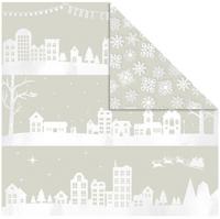 Vivi Gade dubbelzijdig designpapier huizen 30,5 cm 3 stuks