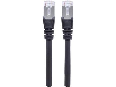 Intellinet 741101 RJ45 Netwerkkabel, patchkabel CAT 6A S/FTP 15.00 m Zwart Folie afscherming, Afscherming gevlochten, Afgeschermd, Geschikt voor HDMI,