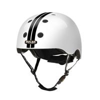 Melon Helmets Straight Black White Volledige schaal Stadsfietshelm M/L Zwart, Wit