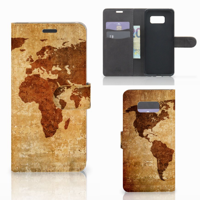 Samsung Galaxy S8 Plus Flip Cover Wereldkaart