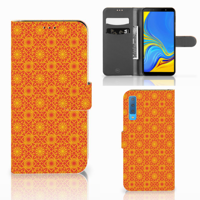 Samsung Galaxy A7 (2018) Telefoon Hoesje Batik Oranje