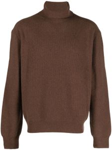 LEMAIRE pull nervuré à col roulé - Marron