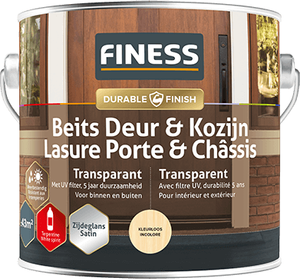 finess beits deur & kozijn transparant zijdeglans teak 0.75 ltr