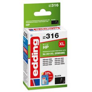 Edding Inktcartridge vervangt HP 901XL, CC654AE Compatibel Zwart EDD-316 18-316