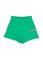 Chiara Ferragni Kids short en coton stretch à broderies - Vert - thumbnail