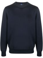 Kiton crew-neck long-sleeve sweatshirt - Bleu - thumbnail