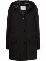 Woolrich manteau boutonné à capuche - Noir