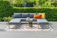 Loungeset Garden Impressions Bretagne 5-delig - carbon black/mystic grey