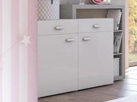Commode BOA 2 deuren 2 lades wit/colorado beton
