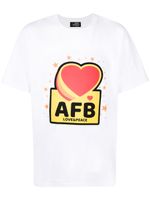 AFB t-shirt Love & Peace à imprimé graphique - Blanc