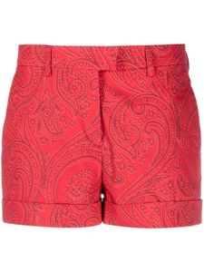 ETRO short à motif cachemire - Rouge