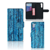 OnePlus Nord Book Style Case Wood Blue