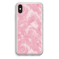 Abstract Painting Pink: iPhone X Transparant Hoesje - thumbnail