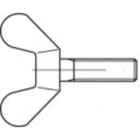 TOOLCRAFT 106355 Vleugelschroef M8 12 mm DIN 316 Kneedbaar Galvanisch verzinkt 100 stuk(s)