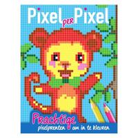 Pixel per pixel blauw