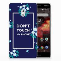 Nokia 2.1 (2018) Silicone-hoesje Flowers Blue DTMP