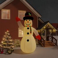 VidaXL Sneeuwpop met LED's opblaasbaar 455 cm - thumbnail