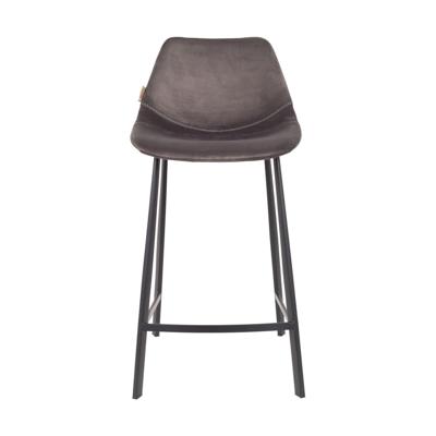 Dutchbone Franky barkruk H65 velvet grey