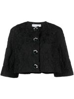 ERDEM veste à coupe crop - Noir - thumbnail