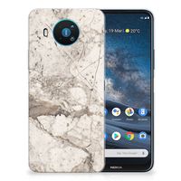 Nokia 8.3 TPU Siliconen Hoesje Marmer Beige - thumbnail