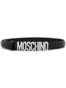 Moschino ceinture à plaque logo - Noir