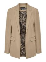 PIECES Dames Pcbossy Ls Detail Noos Cp Blazer, Silver Mink/Detail: luipaardprint, M