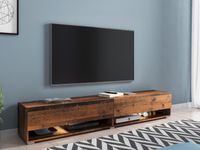 TV-meubel ACAPULCO 2 klapdeuren 180 cm old wood zonder led - thumbnail