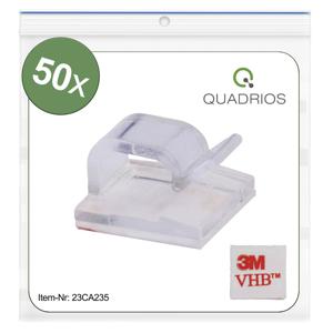 Quadrios 23CA235 Kabelclip Zelfklevend 23CA235 Bundel-Ø (bereik) 1 tot 7 mm Transparant 50 stuk(s)