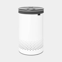 Brabantia Wasbox 60 liter - White / Dark Grey kunststof deksel - thumbnail