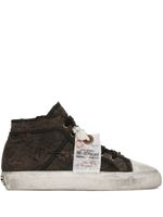 Dolce & Gabbana baskets mi-montantes en jean patchwork - Marron