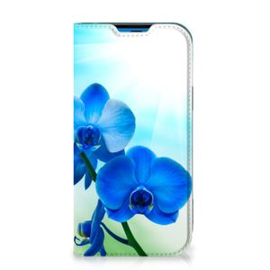 iPhone 14 Pro Smart Cover Orchidee Blauw - Cadeau voor je Moeder