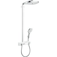 Hansgrohe Raindance Select E300 showerpipe: met Showertablet 300 opbouwkraan thermostatisch met handdouche 3jet en hoofddouche 3jet wit/chroom 27127400 - thumbnail