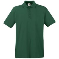 Donkergroen poloshirt premium van katoen voor heren