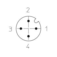 Lutronic 1084 Sensor/actuator connector, geassembleerd M12 Aantal polen: 4 Stekker, recht 5.00 m 1 stuk(s)