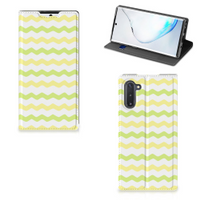 Samsung Galaxy Note 10 Hoesje met Magneet Waves Yellow