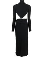 Amazuìn robe mi-longue à découpes - Noir