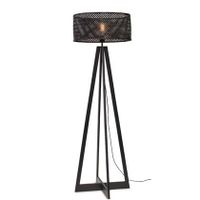 GOOD&MOJO Vloerlamp Java - Bamboe Zwart - 50x50x145cm