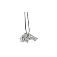 Dolfijn Hanger Obsidiaan Sneeuwvlok (Doorboord)