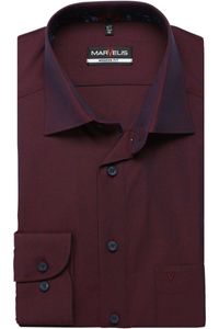 Marvelis Modern Fit Overhemd bordeaux, Effen