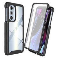 360 Protection Series Motorola Edge 30 Pro Case - Zwart / Doorzichtig