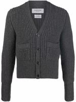 Thom Browne cardigan en cachemire à poches plaquées - Gris