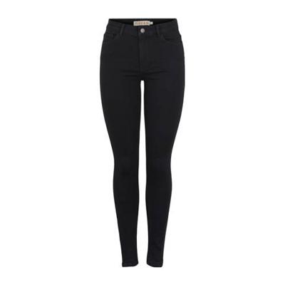 PIECES skinny jeans PCMIDFIVE zwart