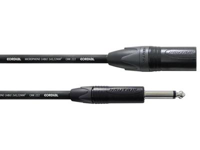 Cordial CPM 2,5 MP XLR Adapterkabel [1x XLR-stekker - 1x Jackplug male 6,3 mm] 2.50 m Zwart