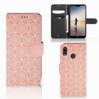 Huawei P20 Lite Telefoon Hoesje Pattern Orange - thumbnail