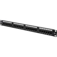 Digitus DN-91624U 24 poorten Netwerkpatchpaneel 483 mm (19) CAT 6 1 HE Zwart