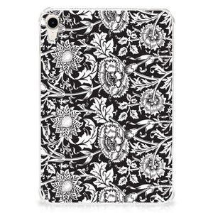 Apple iPad mini 6 (2021) Siliconen Hoesje Black Flowers