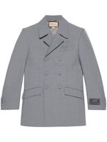 Gucci blazer en laine à boutonnière croisée - Gris